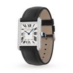 Cartier Tank Must watch, large model, quartz movement. Steel case, bezel set with 42 brilliant-cut diamonds-P17311176 - 图片 2
