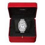 Cartier Santos De Cartier Watch Medium Model, Automatic Movement, Steel, Interchangeable Metal And Leather Bracelets-P17310952 - 图片 5