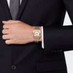 Cartier Santos De Cartier Watch Medium Model, Automatic Movement, Yellow Gold, Steel, Interchangeable Metal And Leather Bracelets-P17310956 - 图片 4