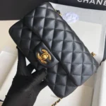 Black Lambskin Gold Buckle - 图片 7
