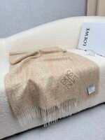 Scarf in wool and cashmere White/Beige - 图片 6