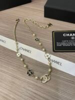 25p black and white camellia choker - 图片 6