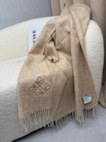 Scarf in wool and cashmere White/Beige - 图片 5