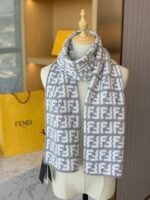 Ivory wool and cashmere scarf - 图片 18