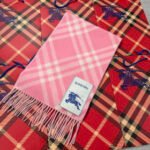 Check Cashmere Scarf pink - 图片 2