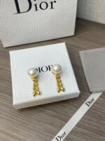 Pearl and leaf tassel earrings - 图片 5