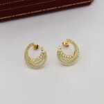 Etincelle de Cartier hoop earrings, triple row, paved - 图片 10