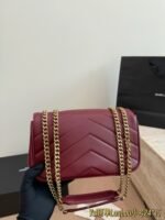 LOULOU in MATELASSÉ lambskin DEEPLY RED - 图片 3