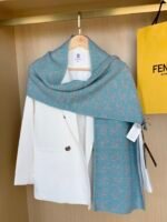 Ivory wool and cashmere scarf - 图片 27