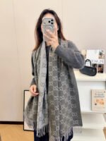 GG cashmere lamé scarf - 图片 14