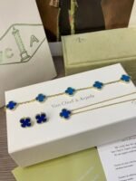 Vintage Alhambra bracelet, 5 motifs Bracelet Necklace Earring Set - 图片 6