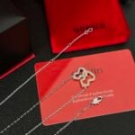 Yu Yi grande necklace in 18K rose gold set with jade and diamonds - 图片 3