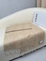 Scarf in wool and cashmere White/Beige - 图片 12
