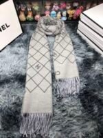 CHANEL Gray plaid scarf set - 图片 6