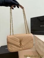 LOULOU in MATELASSÉ lambskin NATURAL TAN - 图片 4