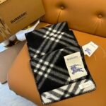 Check Wool Scarf Black - 图片 8