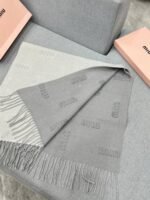 Grey double-sided scarf - 图片 7