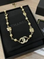 25p black and white camellia choker - 图片 4
