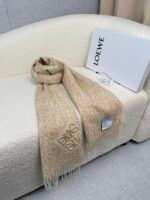 Scarf in wool and cashmere White/Beige - 图片 13