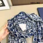 Dior Oblique Scarf blue - 图片 8
