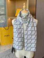 Ivory wool and cashmere scarf - 图片 39