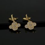 Vivienne Earrings, 3 Golds and Diamonds - 图片 3