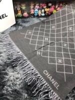 CHANEL Gray plaid scarf set - 图片 2