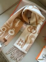 H Gray beige and black scarves - 图片 4