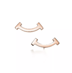 Tiffany T Smile Mini Earrings in White Gold