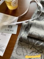 Scarf in wool and cashmere Black/White - 图片 7