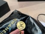 Maxi Shopping Bag   Shiny Calfskin & Gold-Tone Metal  Black - 图片 4
