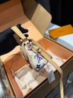 LV Diane White Tricolor Baguette Handbag - 图片 4